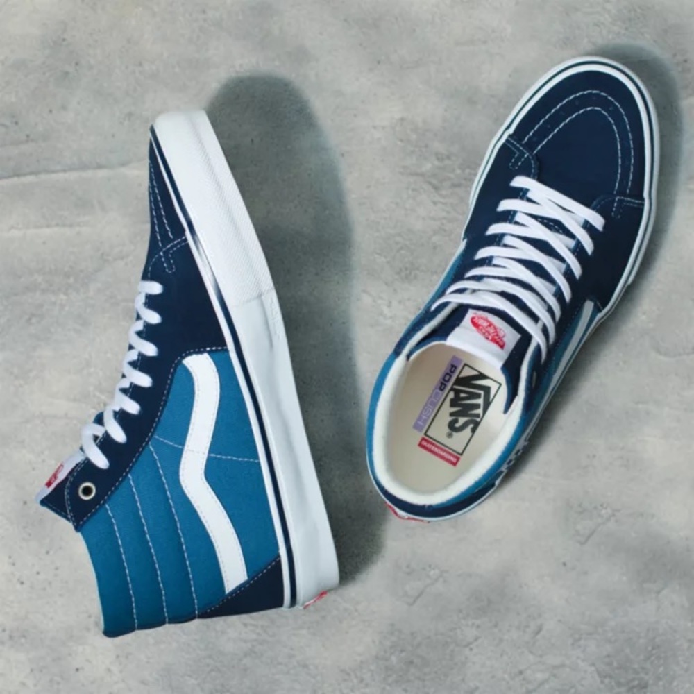 Skate Sk8-HI Blue Hightop Vans!!!